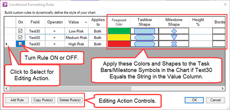 Conditional Formatting Overview for OnePager for Version 7.1 - OnePager ...