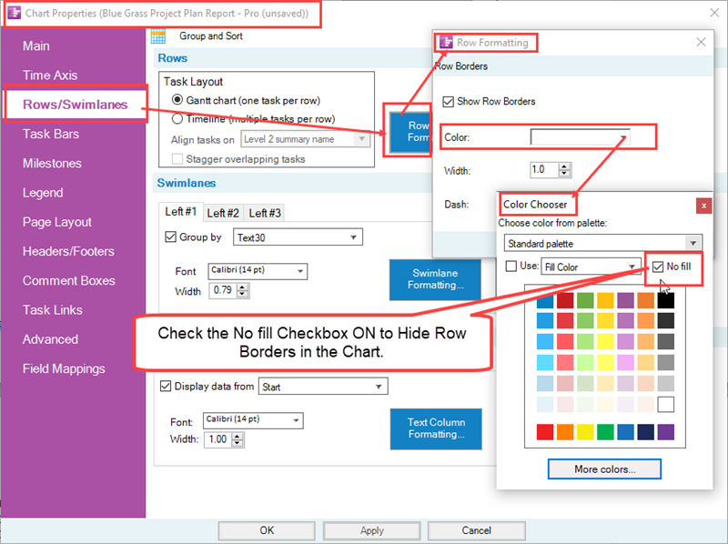 Editing Row Properties for Version 7.1 - OnePager Wiki